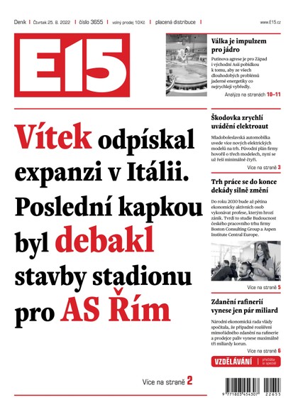 E-magazín E15 - 25.8.2022 - CZECH NEWS CENTER a. s.