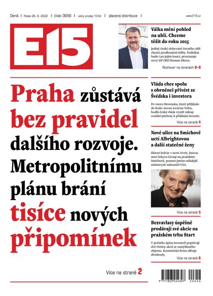 E-magazín E15 - 26.8.2022 - CZECH NEWS CENTER a. s.