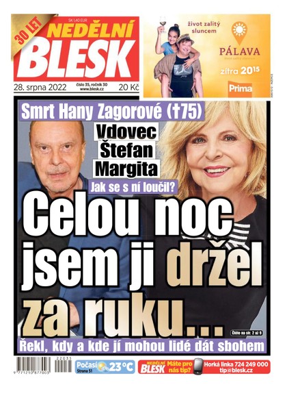 E-magazín NEDĚLNÍ BLESK - 28.8.2022 - CZECH NEWS CENTER a. s.