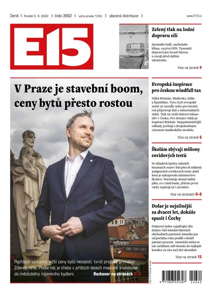 E-magazín E15 - 5.9.2022 - CZECH NEWS CENTER a. s.