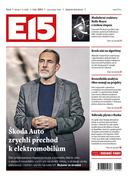 E-magazín E15 - 7.9.2022 - CZECH NEWS CENTER a. s.