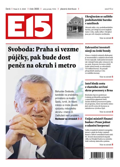 E-magazín E15 - 9.9.2022 - CZECH NEWS CENTER a. s.