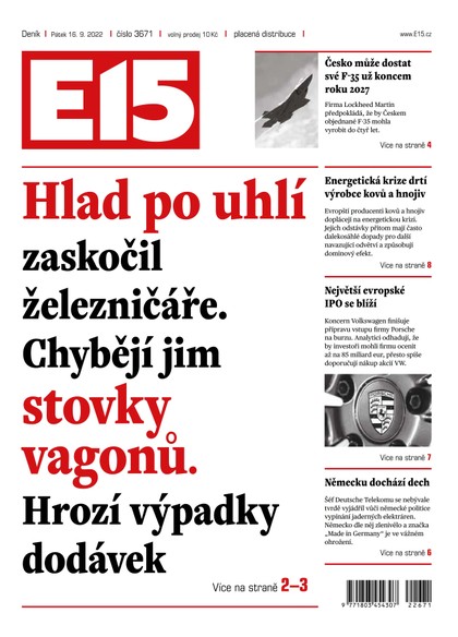 E-magazín E15 - 16.9.2022 - CZECH NEWS CENTER a. s.