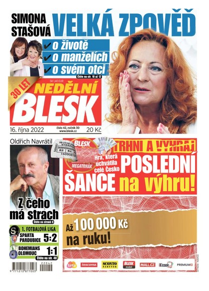 E-magazín NEDĚLNÍ BLESK - 16.10.2022 - CZECH NEWS CENTER a. s.