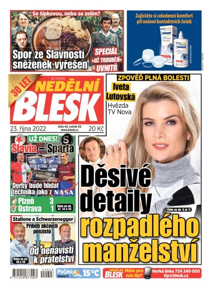 E-magazín Nedělní BLESK - 23.10.2022 - CZECH NEWS CENTER a. s.