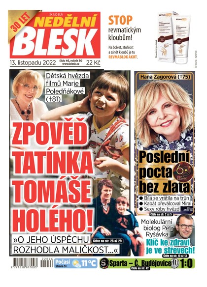 E-magazín Nedělní BLESK - 13.11.2022 - CZECH NEWS CENTER a. s.