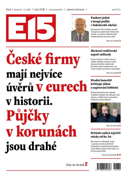 E-magazín E15 - 21.12.2022 - CZECH NEWS CENTER a. s.