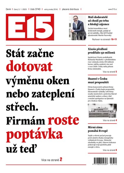 E-magazín E15 - 3.1.2023 - CZECH NEWS CENTER a. s.