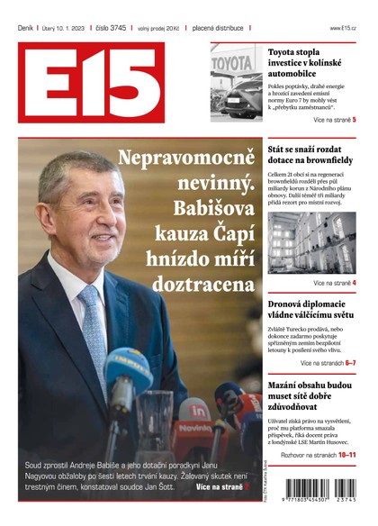 E-magazín E15 - 10.1.2023 - CZECH NEWS CENTER a. s.