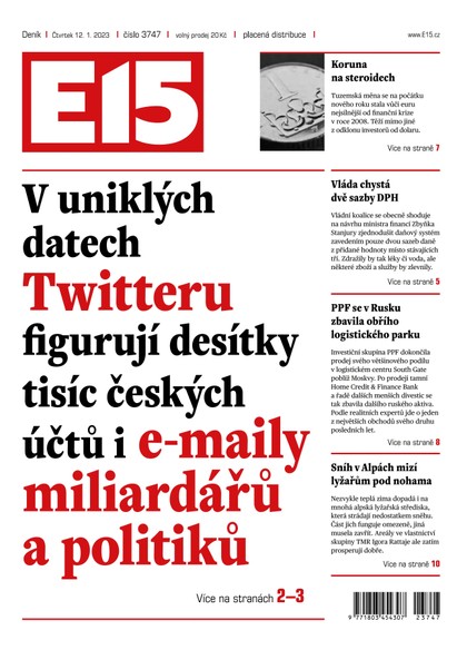 E-magazín E15 - 12.1.2023 - CZECH NEWS CENTER a. s.