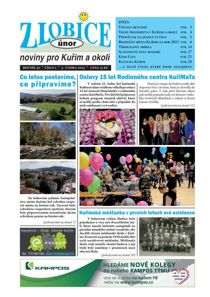 E-magazín Zlobice – noviny pro Kuřim a okolí 2/2023 - Noviny Zlobice