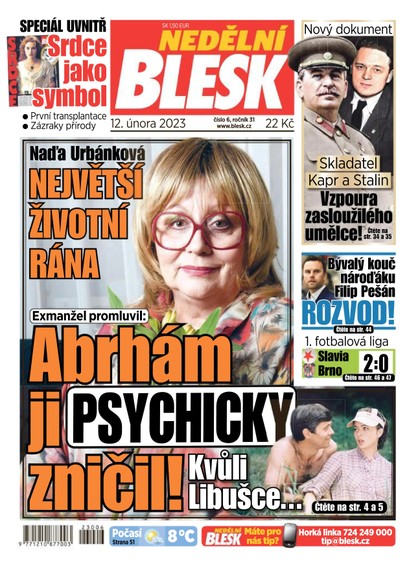 E-magazín Nedělní Blesk - 12.2.2023 - CZECH NEWS CENTER a. s.