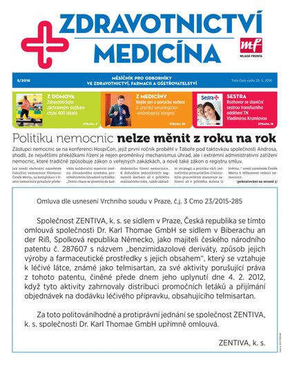 E-magazín Zdravotnictví a medicína 5/2016 - EEZY Publishing