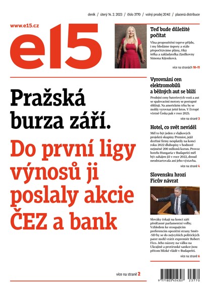 E-magazín E15 - 14.2.2023 - CZECH NEWS CENTER a. s.