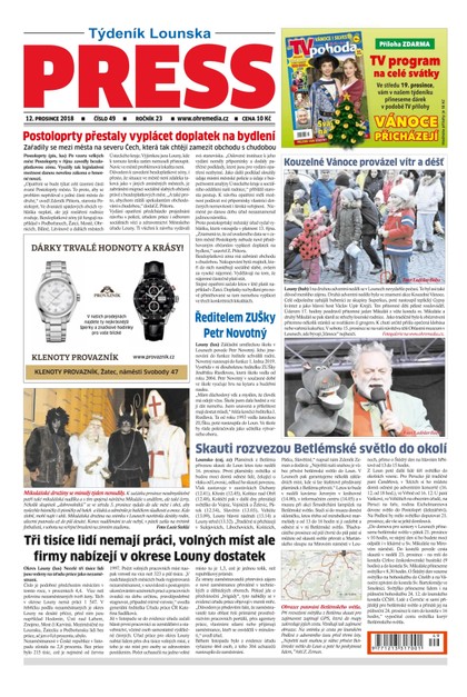 E-magazín Lounský press 49/2018 - Ohře Media