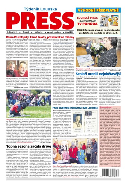 E-magazín Lounský press 40/2019 - Ohře Media