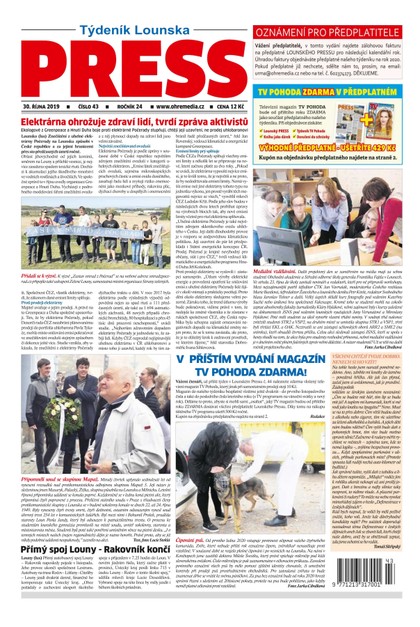 E-magazín Lounský press 43/2019 - Ohře Media