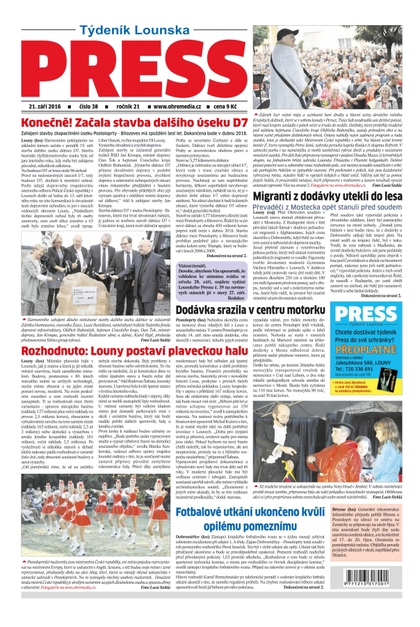 E-magazín Lounský press 38/2016 - Ohře Media