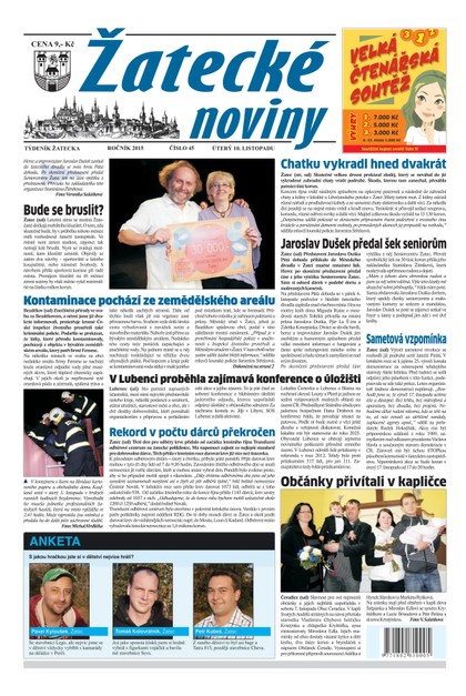 E-magazín Žatecké noviny 45/2015 - Ohře Media