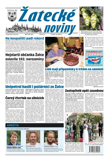 E-magazín Žatecké noviny 33/2015 - Ohře Media