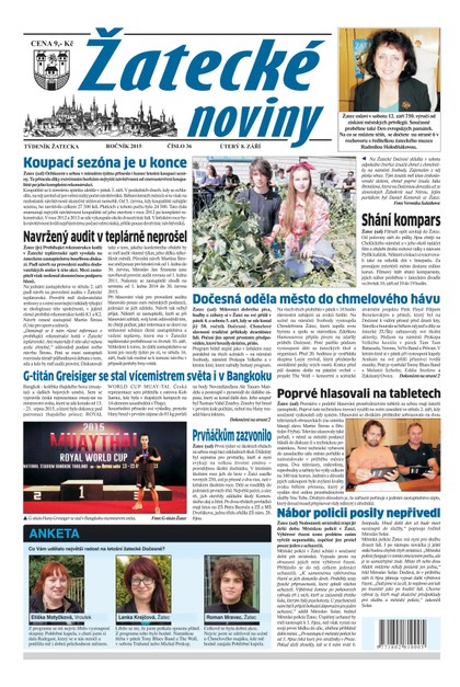 E-magazín Žatecké noviny 36/2015 - Ohře Media