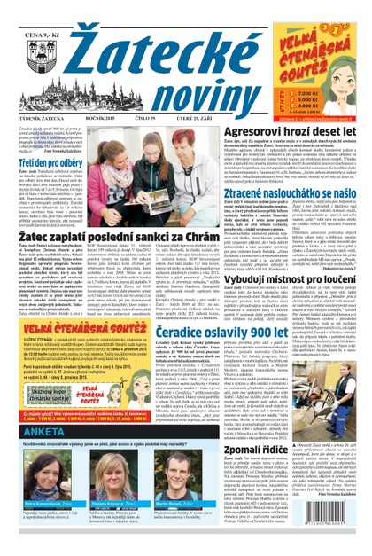 E-magazín Žatecké noviny 39/2015 - Ohře Media