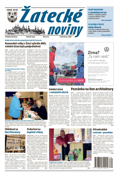 E-magazín Žatecké noviny 39/2022 - Ohře Media