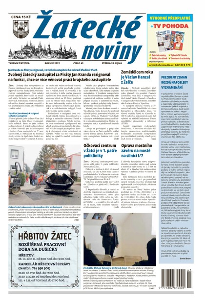 E-magazín Žatecké noviny 43/2022 - Ohře Media