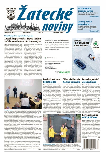 E-magazín Žatecké noviny 40/2022 - Ohře Media