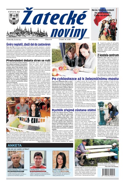 E-magazín Žatecké noviny 39/2014 - Ohře Media