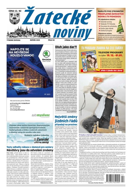 E-magazín Žatecké noviny 50/2020 - Ohře Media