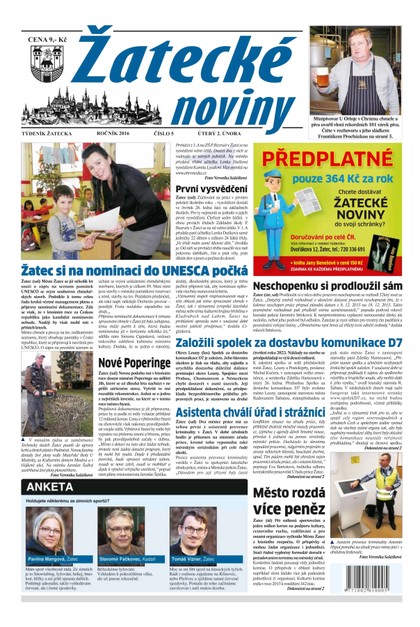 E-magazín Žatecké noviny 5/2016 - Ohře Media