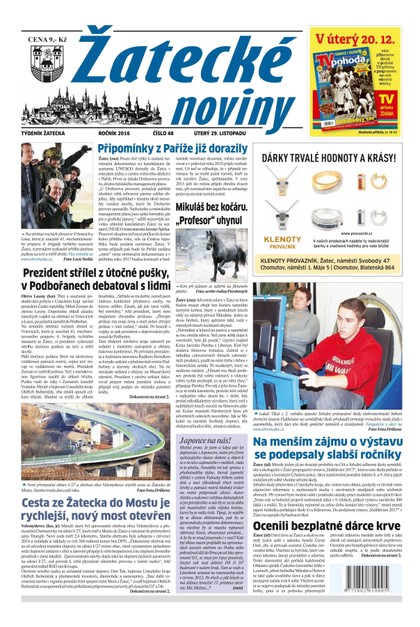 E-magazín Žatecké noviny 48/2016 - Ohře Media