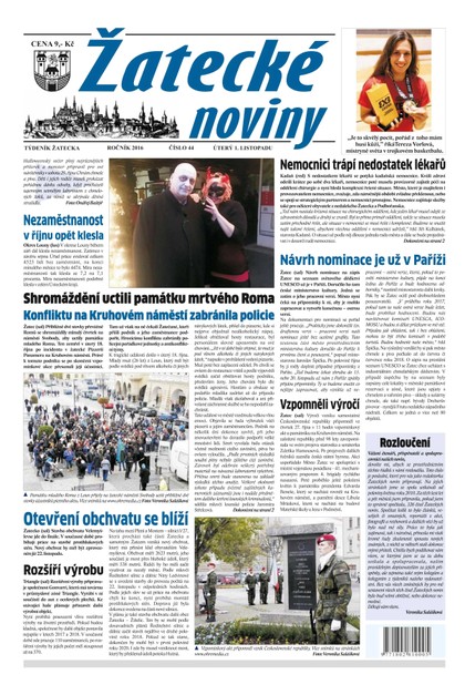 E-magazín Žatecké noviny 44/2016 - Ohře Media