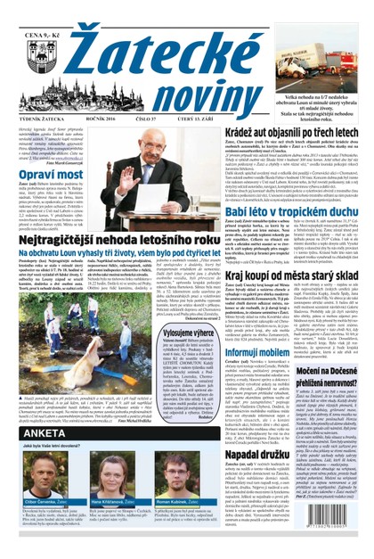 E-magazín Žatecké noviny 37/2016 - Ohře Media