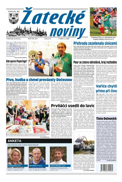 E-magazín Žatecké noviny 36/2016 - Ohře Media