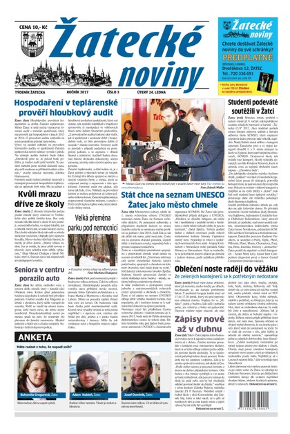 E-magazín Žatecké noviny 3/2017 - Ohře Media