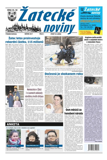 E-magazín Žatecké noviny 01/2017 - Ohře Media