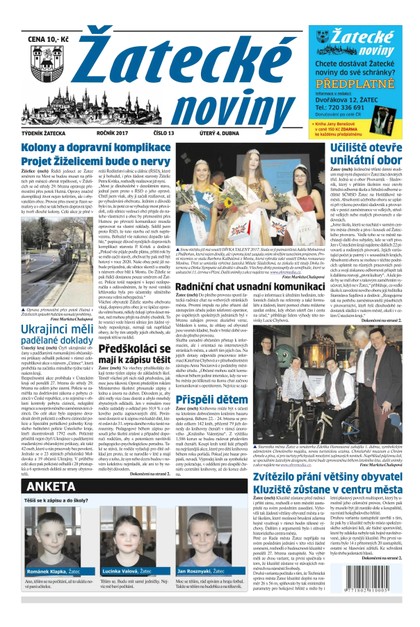 E-magazín Žatecké noviny 13/2017 - Ohře Media