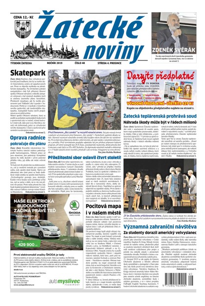 E-magazín Žatecké noviny 48/2019 - Ohře Media