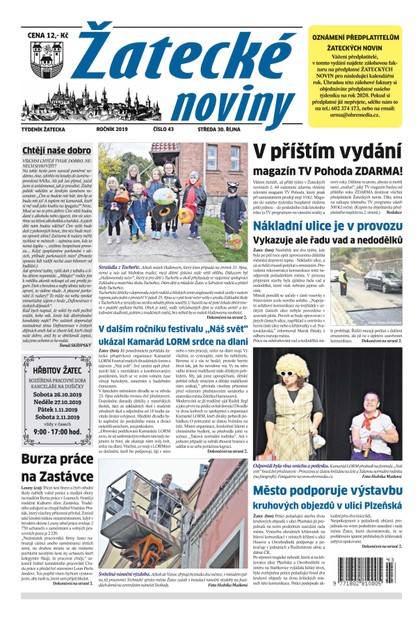 E-magazín Žatecké noviny 43/2019 - Ohře Media