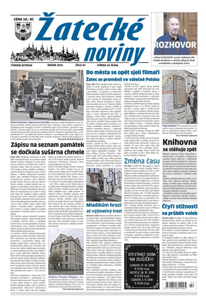 E-magazín Žatecké noviny 42/2018 - Ohře Media