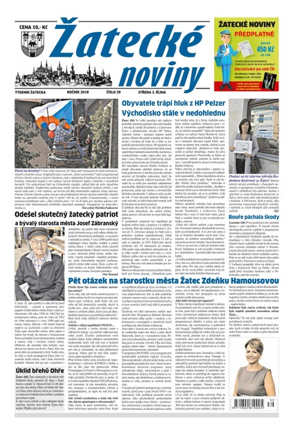 E-magazín Žatecké noviny 39/2018 - Ohře Media