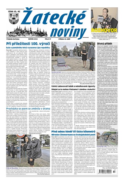 E-magazín Žatecké noviny 37/2018 - Ohře Media