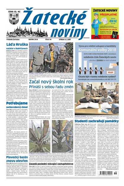 E-magazín Žatecké noviny 36/2018 - Ohře Media