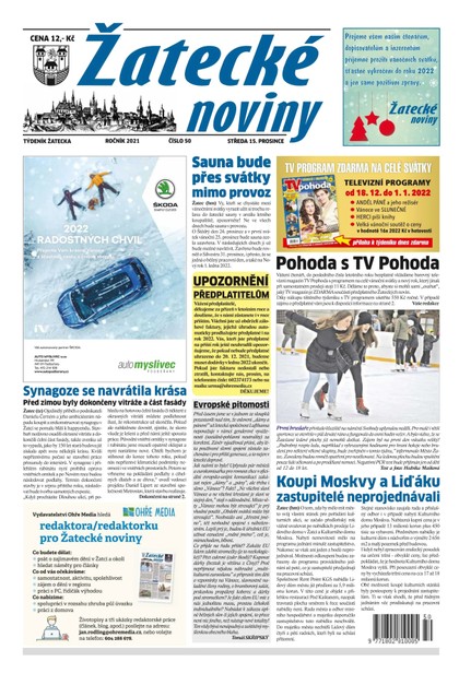 E-magazín Žatecké noviny 50/2021 - Ohře Media