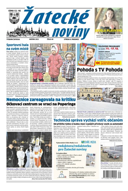 E-magazín Žatecké noviny 49/2021 - Ohře Media