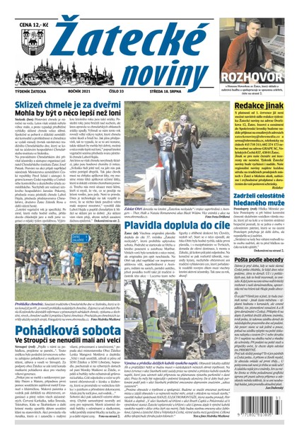 E-magazín Žatecké noviny 33/2021 - Ohře Media