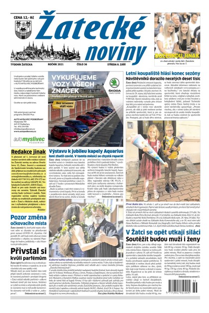 E-magazín Žatecké noviny 36/2021 - Ohře Media