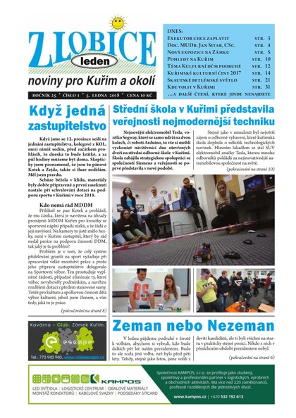 E-magazín Zlobice – noviny pro Kuřim a okolí  1/2018 - Noviny Zlobice